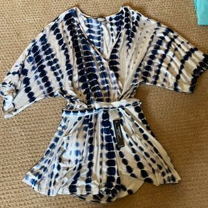 Cute soft romper with tie at waist